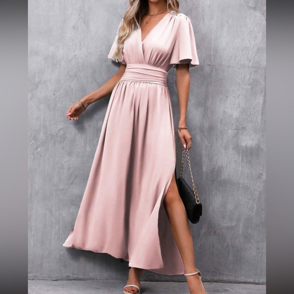 Boho butterfly sleeve slit thigh maxi dress - Picture 13 of 16